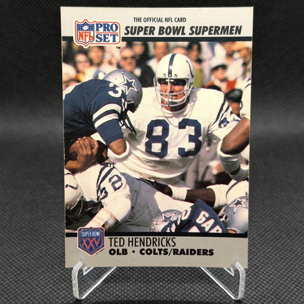 Ted Hendricks 1990 Pro Set Super Bowl Supermen #97 Raiders NM